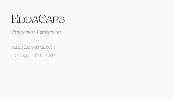 EddaCaps Business Card