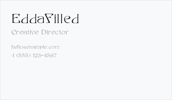 EddaFilled Business Card