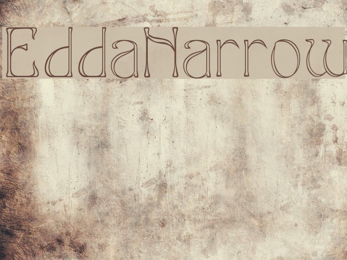 EddaNarrow Font examples