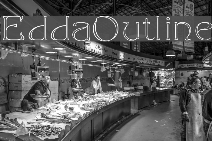 EddaOutline Font examples