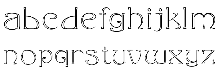 EddaOutline Font LOWERCASE