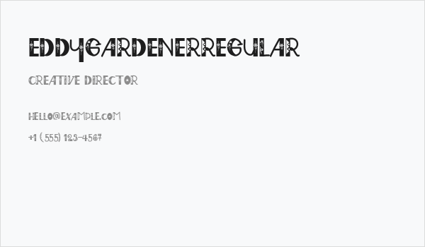 EddyGardenerRegular Business Card