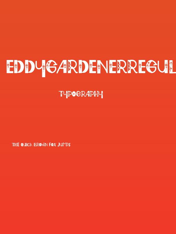 EddyGardenerRegular Poster