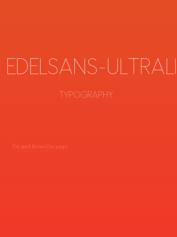 Edelsans-UltraLight Poster