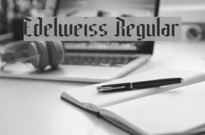 Edelweiss Regular Font examples