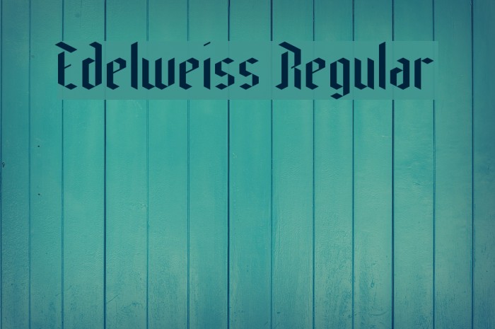 Edelweiss Regular Fuentes examples