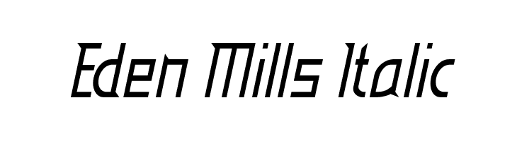 Eden Mills Italic  Free Fonts Download