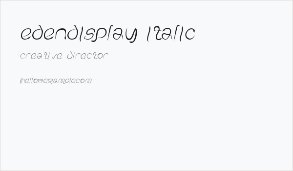 EdenDisplay Italic Business Card