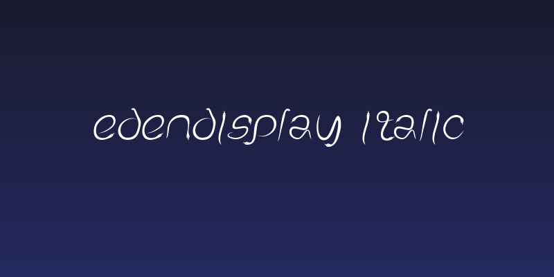 EdenDisplay Italic Social Header
