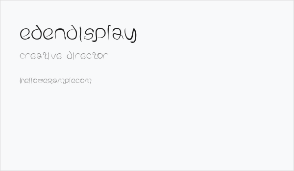 EdenDisplay Business Card