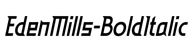 EdenMills-BoldItalic  Frei Schriftart Herunterladen