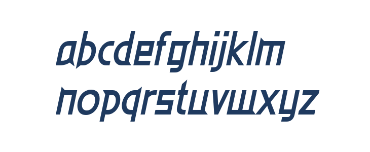 EdenMills-BoldItalic Lowercase