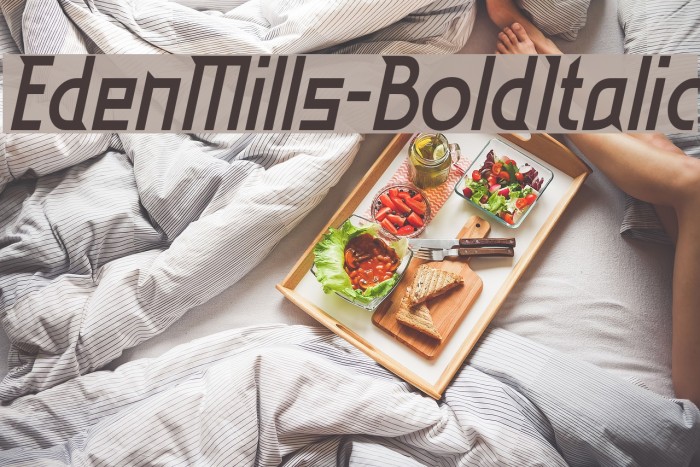 EdenMills-BoldItalic Font examples