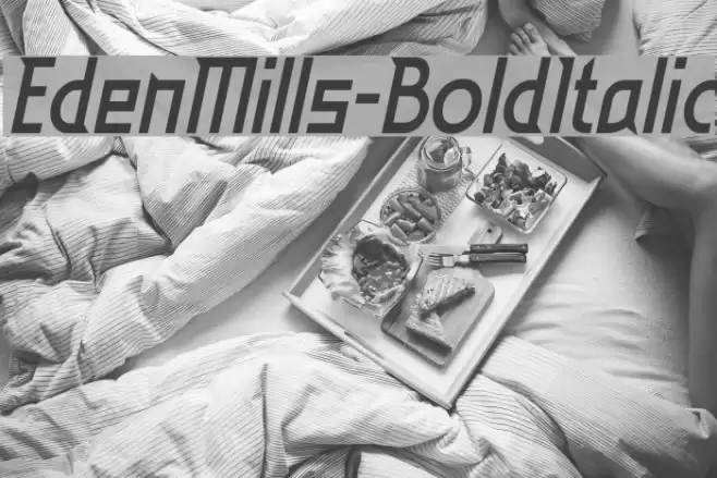 EdenMills-BoldItalic Font examples