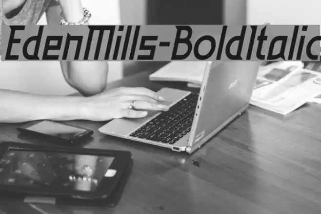 EdenMills-BoldItalic Font examples
