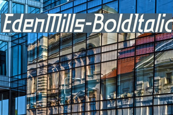 EdenMills-BoldItalic Font examples