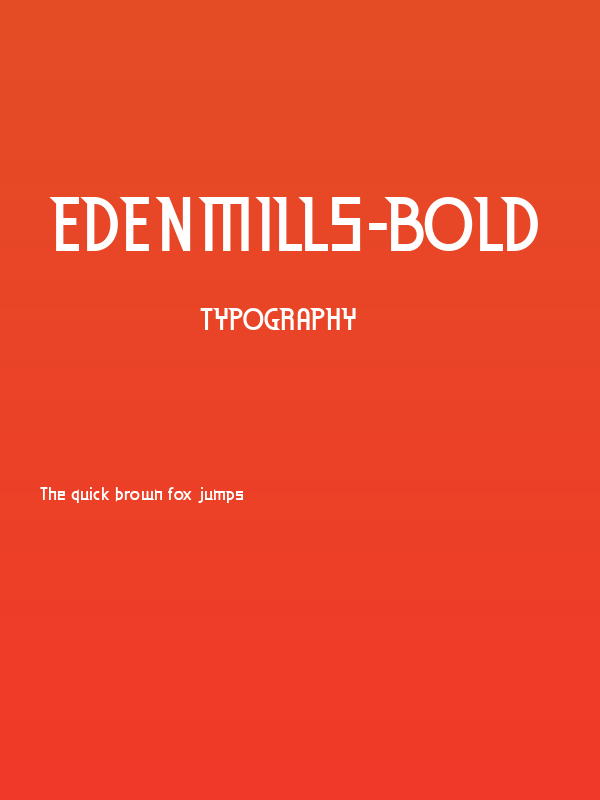 EdenMills-Bold Poster