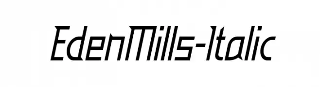 EdenMills-Italic  Frei Schriftart Herunterladen