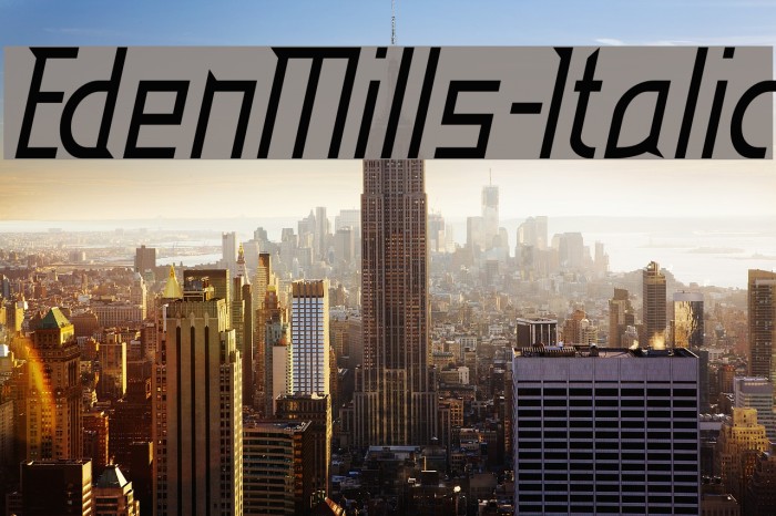 EdenMills-Italic Font examples