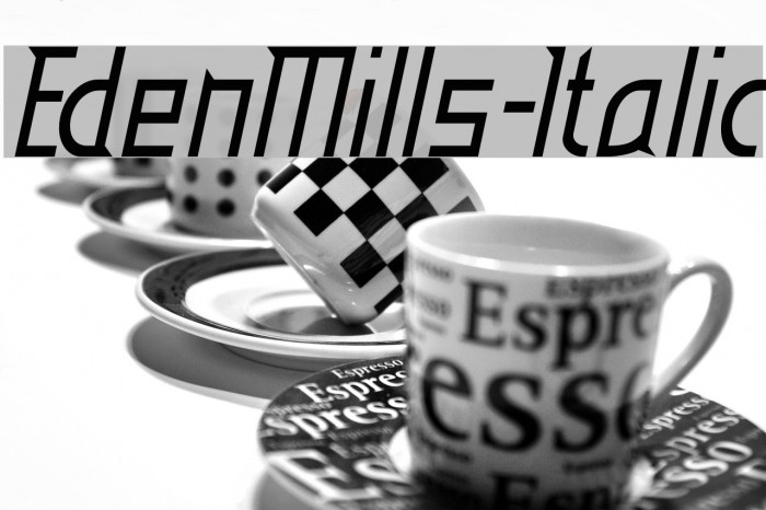 EdenMills-Italic Font examples