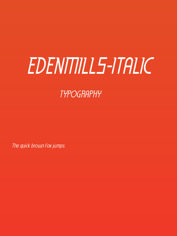 EdenMills-Italic Poster