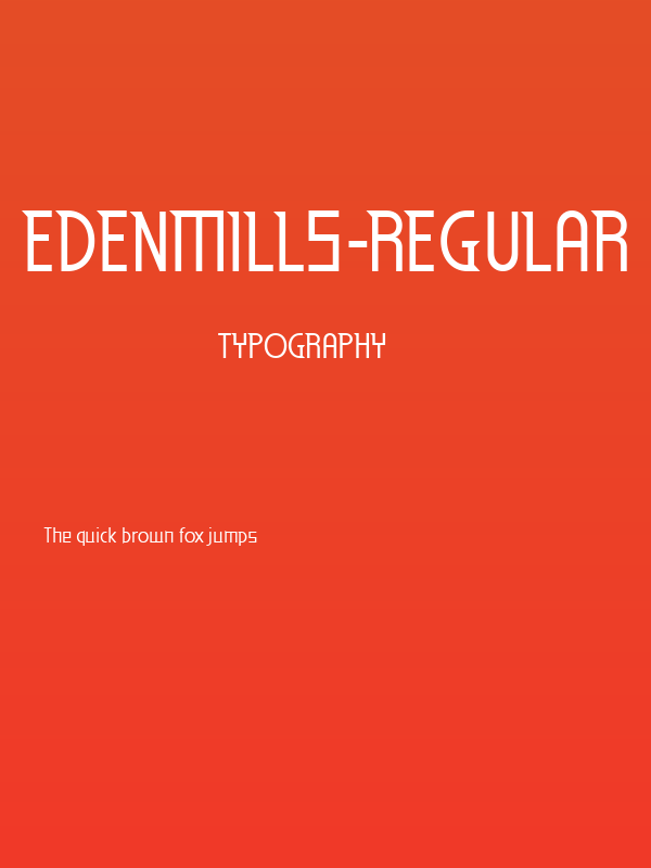 EdenMills-Regular Poster