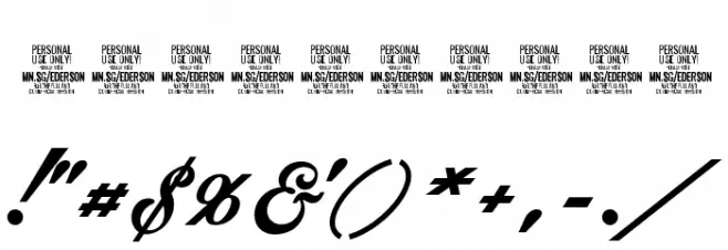 Ederson Deco PERSONAL USE ONLY Font OTHER CHARS
