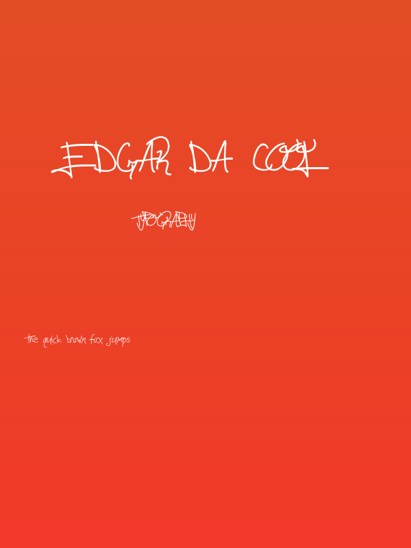 Edgar da cool Poster