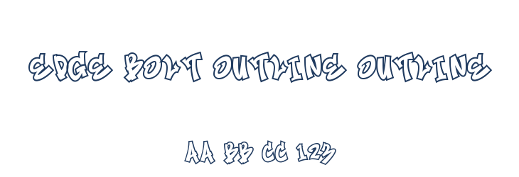 Edge Bolt Outline Outline Font Preview
