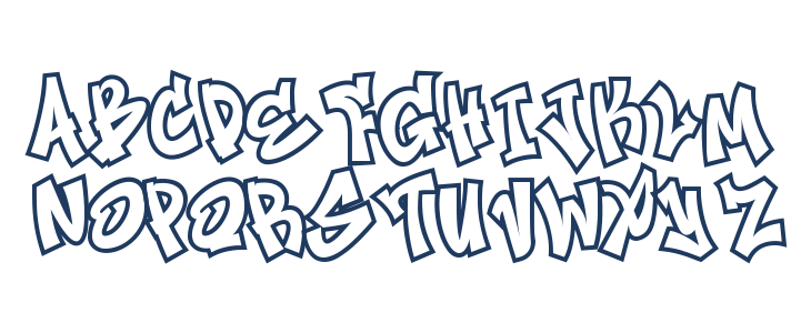 Edge Bolt Outline Outline Uppercase