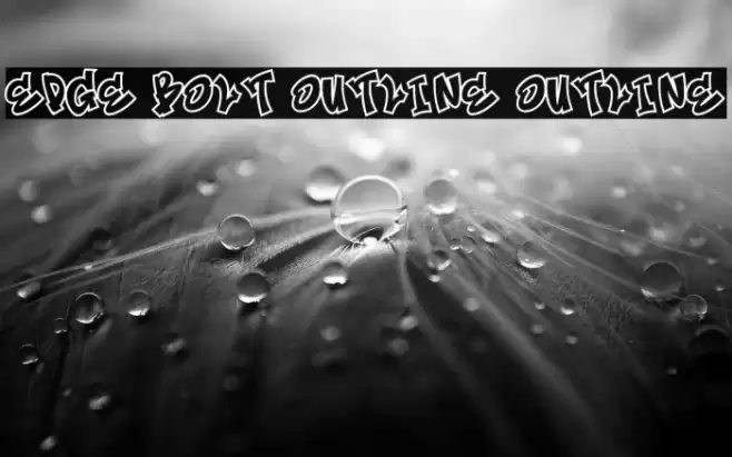 Edge Bolt Outline Outline フォント examples