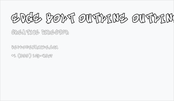 Edge Bolt Outline Outline Business Card
