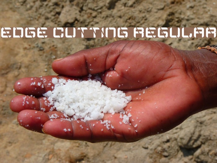 Edge Cutting Regular Font examples