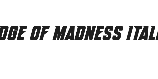 Edge Of Madness Italic Logo