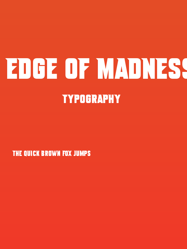 Edge Of Madness Poster