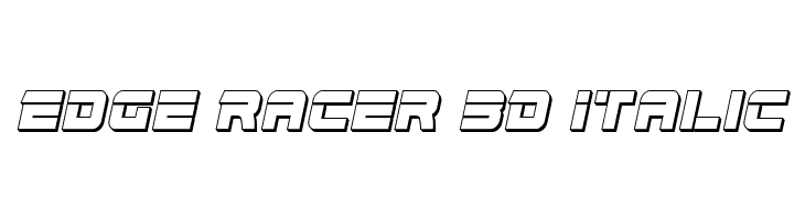 Edge Racer 3D Italic  नि: शुल्क फ़ॉन्ट्स डाउनलोड