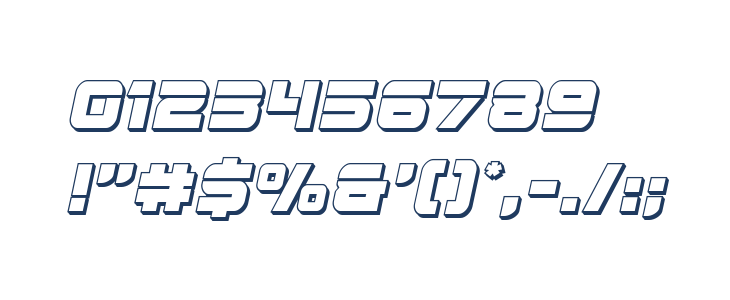 Edge Racer 3D Italic Other Characters