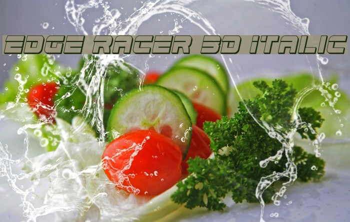 Edge Racer 3D Italic Example 2