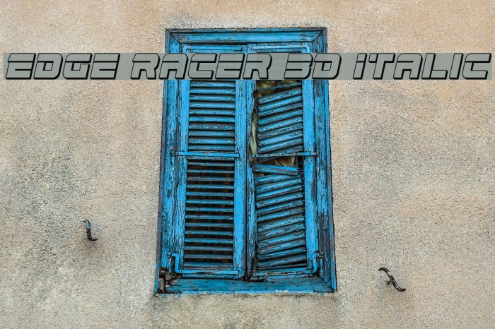 Edge Racer 3D Italic Example 3