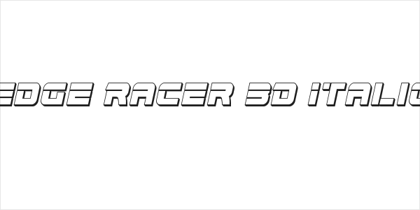 Edge Racer 3D Italic Logo