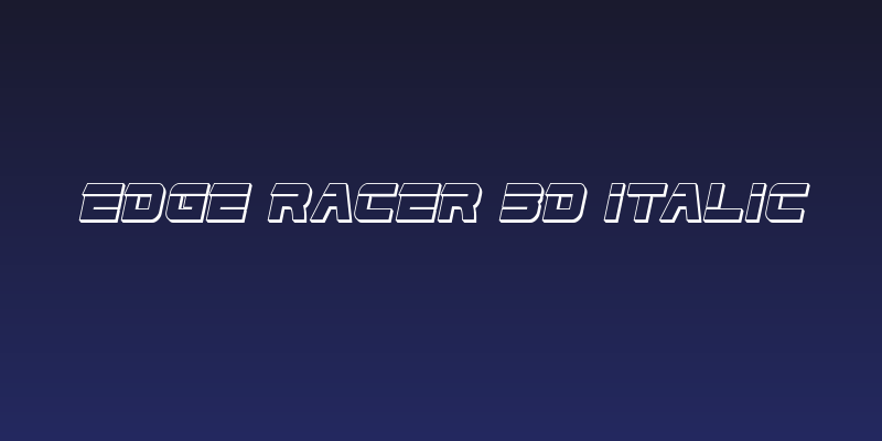 Edge Racer 3D Italic Social Header