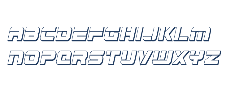 Edge Racer 3D Italic Lowercase