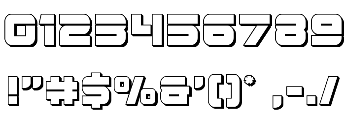 Edge Racer 3D Font OTHER CHARS