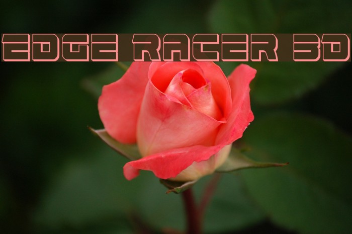 Edge Racer 3D Font examples