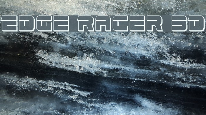Edge Racer 3D Font examples