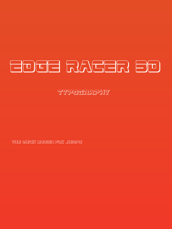 Edge Racer 3D Poster