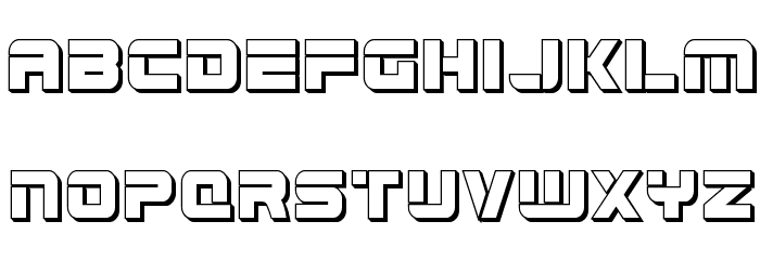 Edge Racer 3D Font LOWERCASE