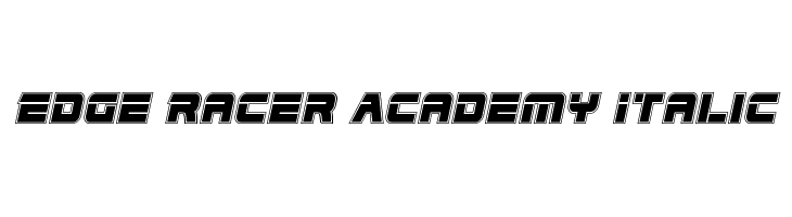 Edge Racer Academy Italic Font