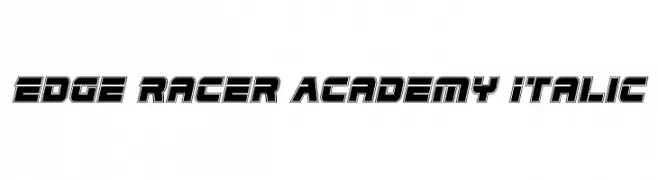 Edge Racer Academy Italic  नि: शुल्क फ़ॉन्ट्स डाउनलोड