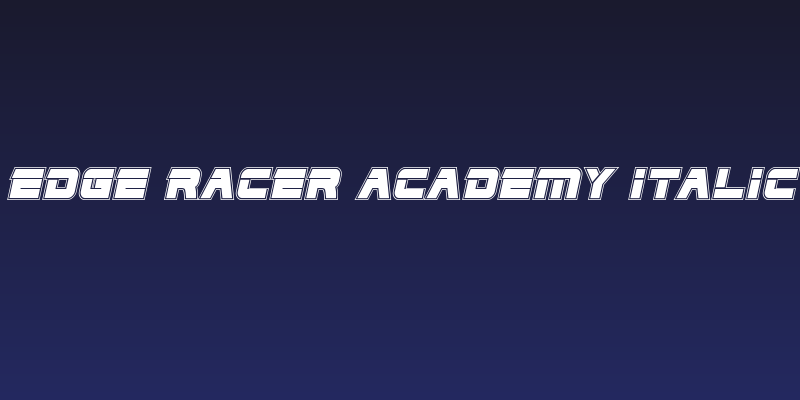 Edge Racer Academy Italic Social Header